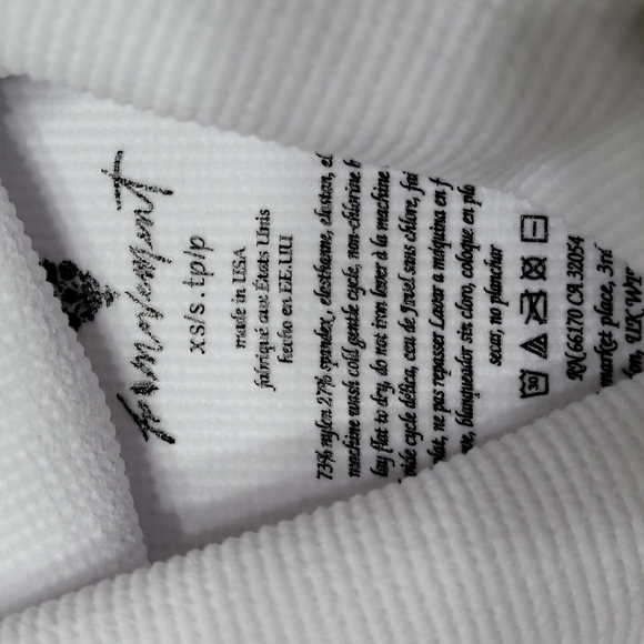 FP Movement by Free People Happiness Runs High-Neck Ribbed Cropped XS White - Picture 13 of 15